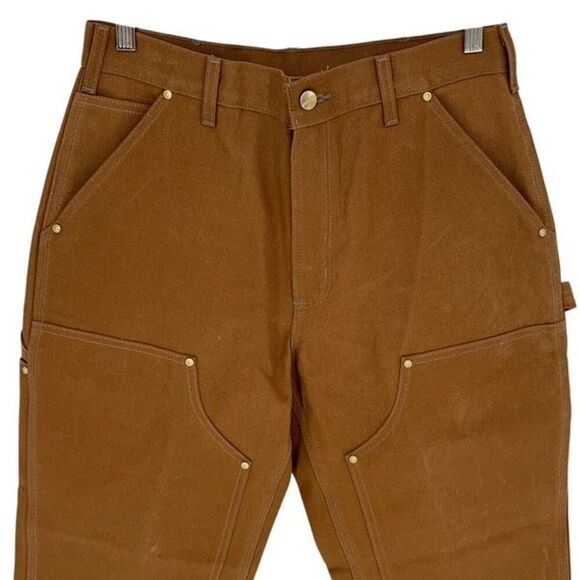 Carhartt Duck Double Knee Helmets To Hardhats Work Pants Loose Fit Mens 32x30 NW - Picture 4 of 9